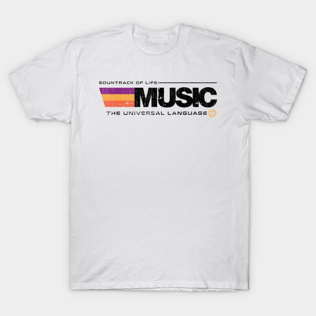 Music - Universal Language v2 T-Shirt by Sachpica